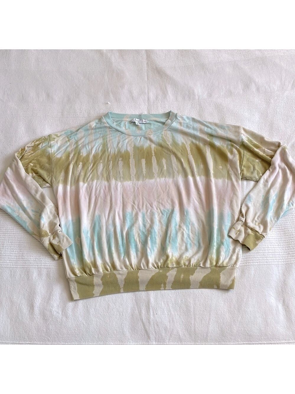 Young Fabulous & Broke Oversized Tie Dye Dolman Sleeve Sweatshirt Size Small